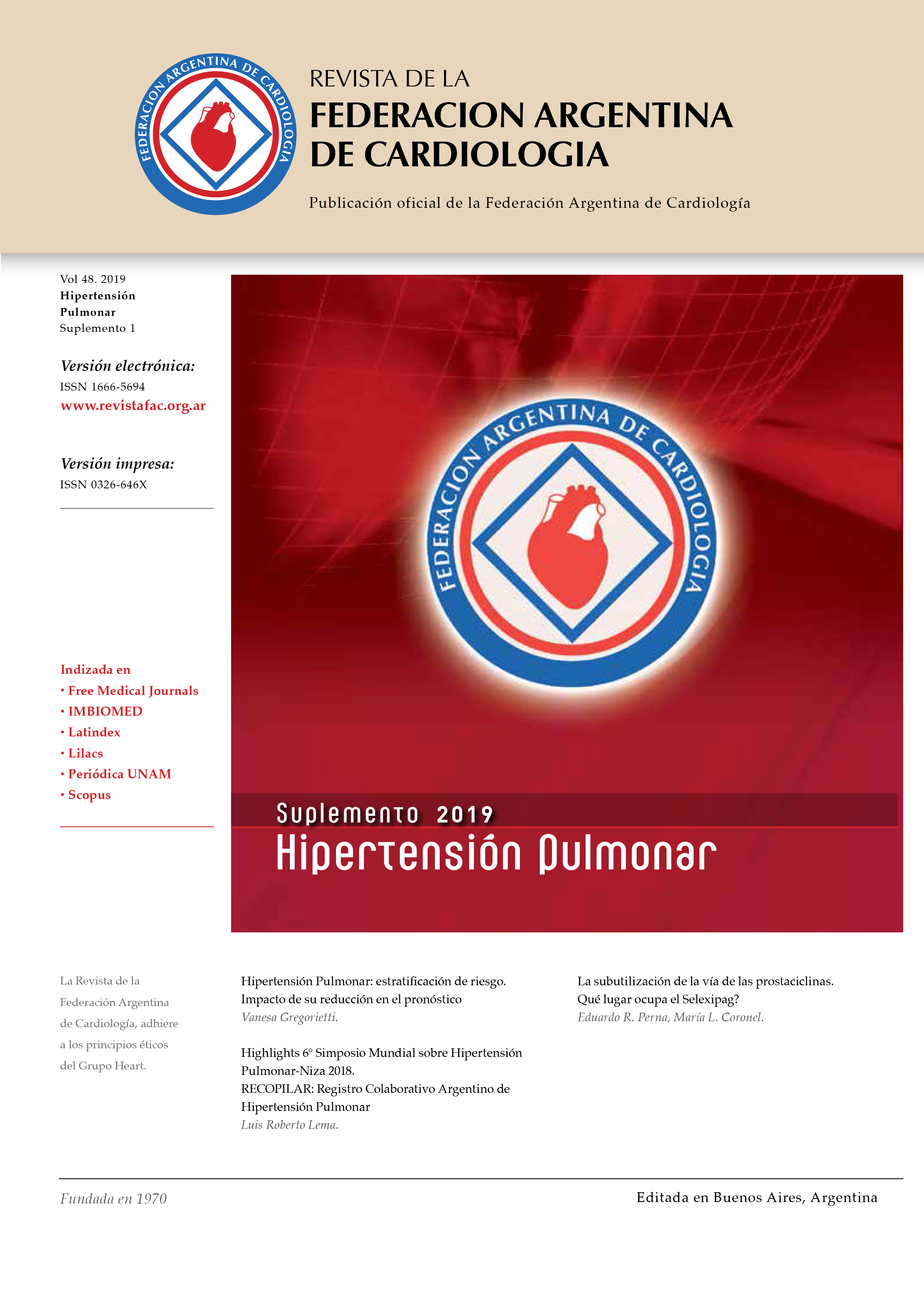 					Ver Vol. 48 (2019): Suplemento: Hipertensión Pulmonar
				