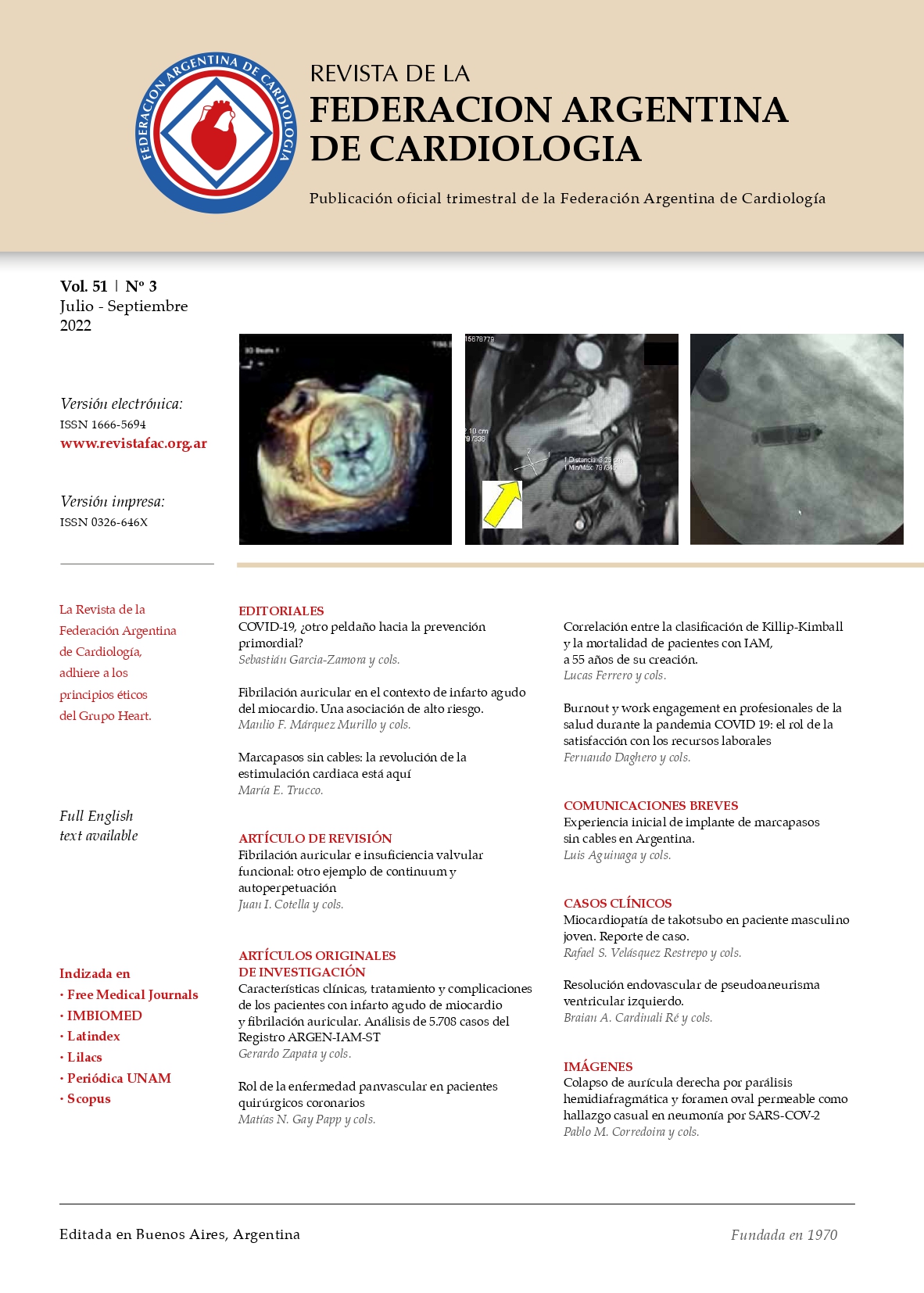 					Ver Vol. 51 Núm. 3 (2022): Revista de la Federación Argentina de Cardiología
				